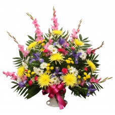 Bright Spring Funeral Basket